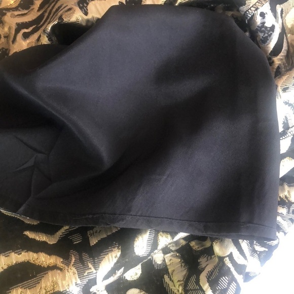 Design Lab (Lord& Taylor) Black/ Gold Animal Print Jacquard Cocktail Dress Sz S - Picture 8 of 16